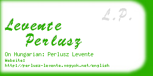 levente perlusz business card